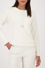 Load image into Gallery viewer, Monari - Basic Decorative Detail Sweatshirt - Cashmere