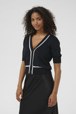 Load image into Gallery viewer, Kaffe - KAmally Cardigan - Black Deep