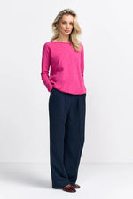 Load image into Gallery viewer, Rich And Royal - Organic Heavy Jersey Long Sleeve Tee - Raspberry Pink