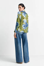 Load image into Gallery viewer, Rich And Royal - Peony Print Shirt - Urban Lime