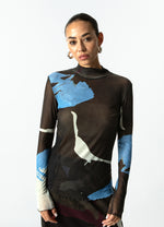 Load image into Gallery viewer, Coster Copenhagen - Mesh Blouse - Shadow Graphic Print