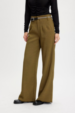 Load image into Gallery viewer, Gestuz - Fraya High Waisted Pants - Amber Green Check