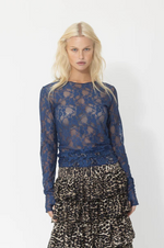 Load image into Gallery viewer, Joey - Lace Top - Sapphire

