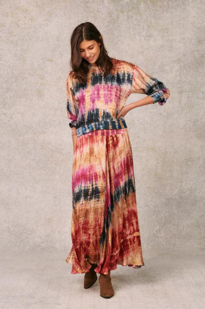 Valerie Khalfon  - Journey Skirt - Multicolour Tie & Dye