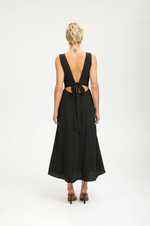 Load image into Gallery viewer, Gestuz - Katia Long Dress - Split Pea Dot