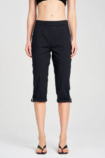 Load image into Gallery viewer, Mela Purdie - Cropped Zip Cargo - Black