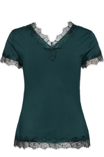 Load image into Gallery viewer, Rosemunde - Lace T Shirt 4262 - Teal
