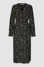 Load image into Gallery viewer, Second Female - Tour Printed Wrap Dress - Black