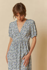 Load image into Gallery viewer, Indi And Cold - Bow Shaped Neck Dress - Indigo 203