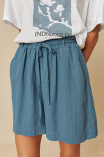 Load image into Gallery viewer, Indi And Cold - Panama Cotton Shorts - Indigo 263