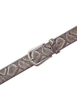 Load image into Gallery viewer, B.Belt - Dunkelbraun Sabia Belt - Silver Metallic