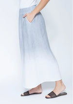 Load image into Gallery viewer, Blueberry - Ombre Linen Skirt - Silver