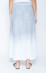 Load image into Gallery viewer, Blueberry - Ombre Linen Skirt - Silver