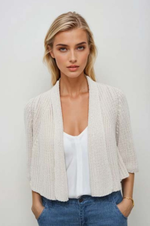 Load image into Gallery viewer, Blueberry - Knit Cardi - Beige