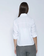 Load image into Gallery viewer, Blueberry - Linen Jacket - White