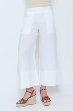 Load image into Gallery viewer, Blueberry - Linen Pant Palazzo - White