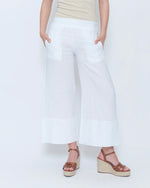 Load image into Gallery viewer, Blueberry - Linen Pant Palazzo - White