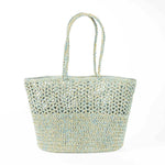 Load image into Gallery viewer, Boheme Le Panier - Crochet Romy Basket - Lagoon And Gold