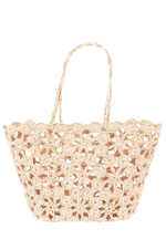 Load image into Gallery viewer, Boheme Le Panier - Jane Crochet Basket - Powder Pink And Gold