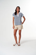 Load image into Gallery viewer, Cloth Paper Scissors - Daydream Polo - White/Navy