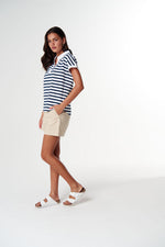 Load image into Gallery viewer, Cloth Paper Scissors - Daydream Polo - White/Navy