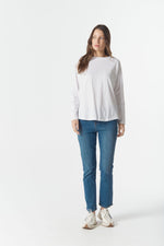 Load image into Gallery viewer, Cloth Paper Scissors - Raglan Tee On Repeat - White