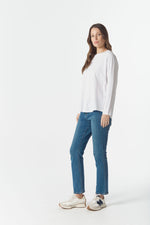 Load image into Gallery viewer, Cloth Paper Scissors - Raglan Tee On Repeat - White