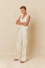 Load image into Gallery viewer, Indi And Cold - Pinstripe Twill Pants - Crudo 120