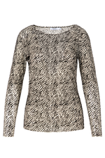Load image into Gallery viewer, Coster Copenhagen - CC Heart Eve Mesh Blouse - Cream Zebra