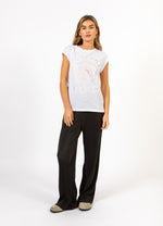 Load image into Gallery viewer, Coster Copenhagen - CC Heart Soleil Cap Sleeves Tee - White