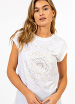 Load image into Gallery viewer, Coster Copenhagen - CC Heart Soleil Cap Sleeves Tee - White