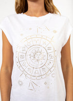 Load image into Gallery viewer, Coster Copenhagen - CC Heart Soleil Cap Sleeves Tee - White