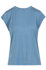 Load image into Gallery viewer, Coster Copenhagen - CC Heart Sparkle Tee - Mid Blue Lurex