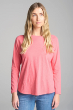 Load image into Gallery viewer, Cloth Paper Scissors - Raglan Long Sleeve Tee - Coral