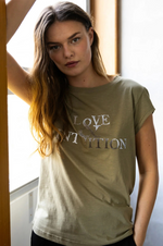 Load image into Gallery viewer, Coster Copenhagen - Heart Alfi T Shirt - Dusty Olive