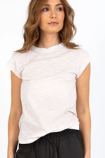 Load image into Gallery viewer, Coster Copenhagen - Heart 1180 Ellen Stripe Short Sleeved Tee - Rose Stripe
