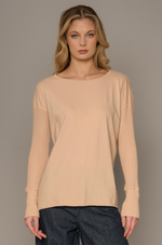 Load image into Gallery viewer, Crossley - Chion Long Sleeve Cotton Top - Deep Blue Stone Wash