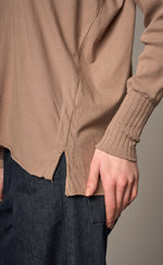 Load image into Gallery viewer, Crossley - Clovil V Neck Long Sleeve Cotton Top - Deep Blue Stone Wash