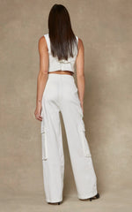 Load image into Gallery viewer, Dricoper | Cargo Wide Leg Pants | Cream