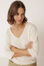 Load image into Gallery viewer, Indi And Cold - Cotton Bouclé Jersey Sweater - Crudo 518
