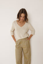 Load image into Gallery viewer, Indi And Cold - Cotton Bouclé Jersey Sweater - Crudo 518