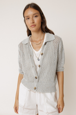 Load image into Gallery viewer, Indi And Cold - Open Knit Chaqueta - Hielo EA525