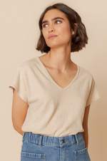 Load image into Gallery viewer, Indi And Cold - Rustic Effect Melange T Shirt - Lino 365