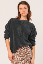 Load image into Gallery viewer, Indi And Cold - Lara Terry Sweatshirt - Anthracite 370