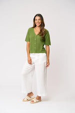 Load image into Gallery viewer, Foil - Bee-Lieve It Cardi - Celery