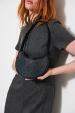 Load image into Gallery viewer, HVISK - Halo Denim Embellished Bag - Blue Ink