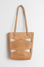 Load image into Gallery viewer, Indi And Cold - Leather Bag With Cutouts - Camel