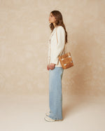 Load image into Gallery viewer, Indi And Cold - Leather Bag With Cutouts - Camel