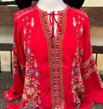 Load image into Gallery viewer, Johnny Was - Paulina Shirt - Eli Ere Equestrian Red