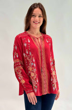 Load image into Gallery viewer, Johnny Was - Paulina Shirt - Eli Ere Equestrian Red